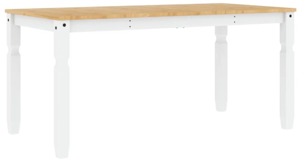 Corona fehér tömör fenyőfa ebédlőasztal 160 x 80 x 75 cm