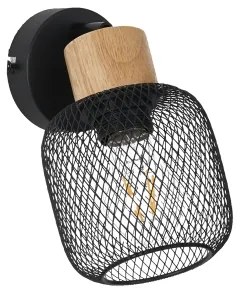 Brilagi - BASKLITE fali spotlámpa 1xE27/15W/230V kaucsukfa/fekete