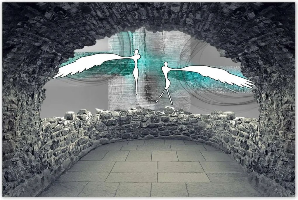 Poszterek 120x80 Angyalok a hálószobába Türkiz