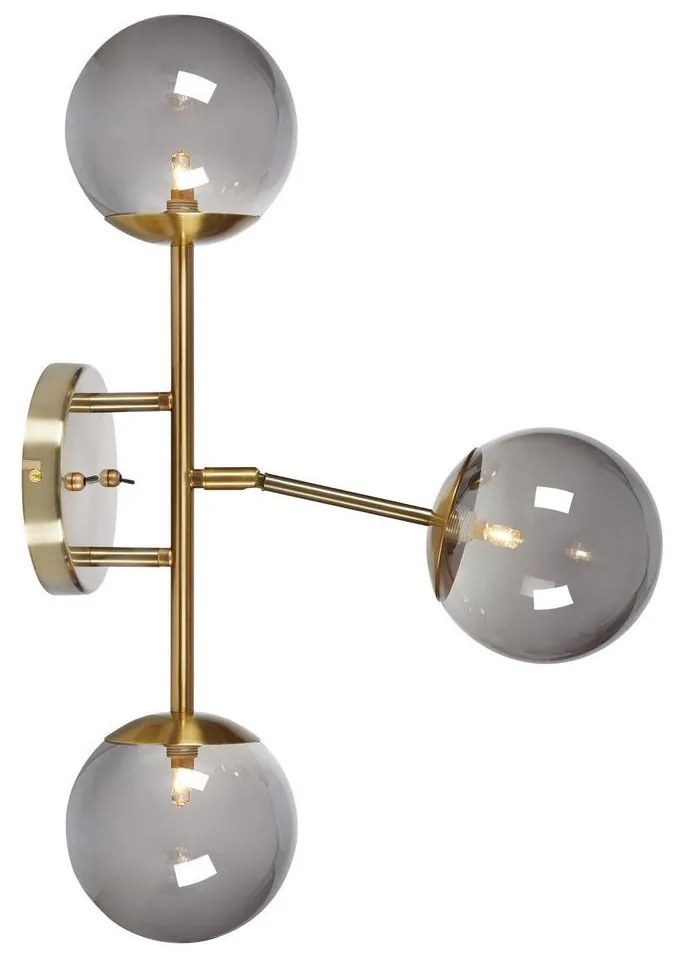 Markslöjd 108253 - Fali lámpa TRINITY 3xG9/20W/230V arany/szürke