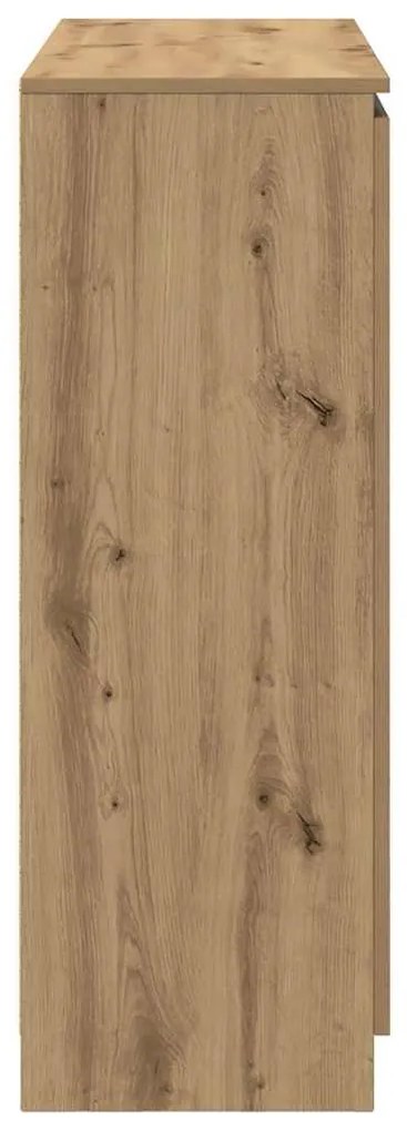 kézműves tölgy szerelt fa tálalószekrény fiókos 100,5x35x98,5cm