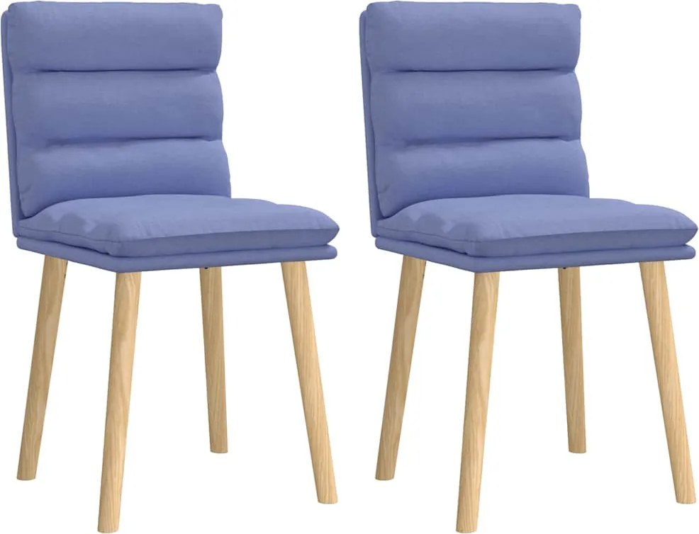 vidaXL étkezőszékek 2 db Jeans kék szövet