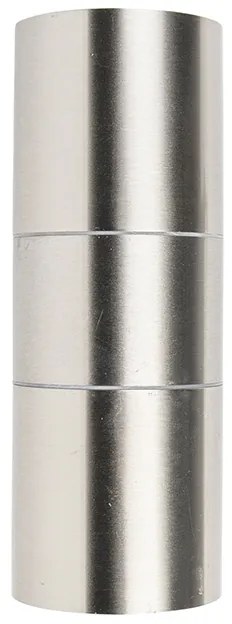 Kültéri fali lámpa acél 2-lámpás IP44 - Duo