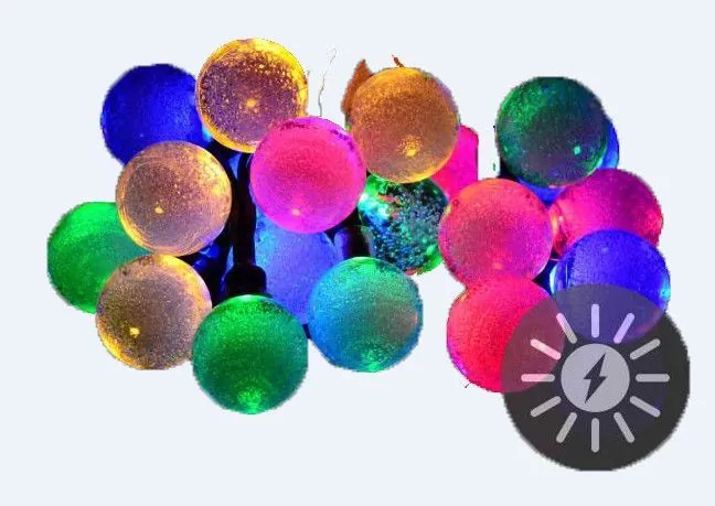 GARTHEN Napelemes világítás 20 LED színes villogó funkcióval