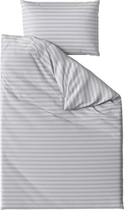 JASMINE mikroszálas szállodai ágyneműhuzat, világosszürke – 2 cm-es csíkos Ágyneműhuzat mérete: 70 x 90 cm | 140 x 220 cm