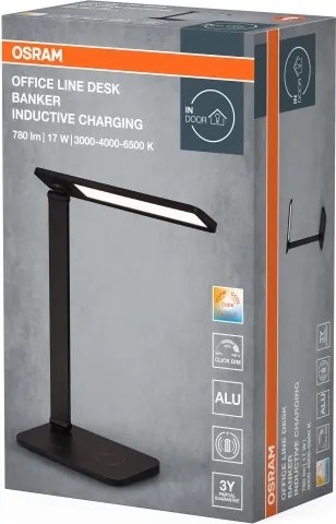 Osram - dimmelhető LED asztali lámpa OFFICE LINE LED/17W/230V fekete