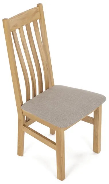 Natúr Tömörfa Étkezőszék, Bézs Üléssel. C-2100 CRM2