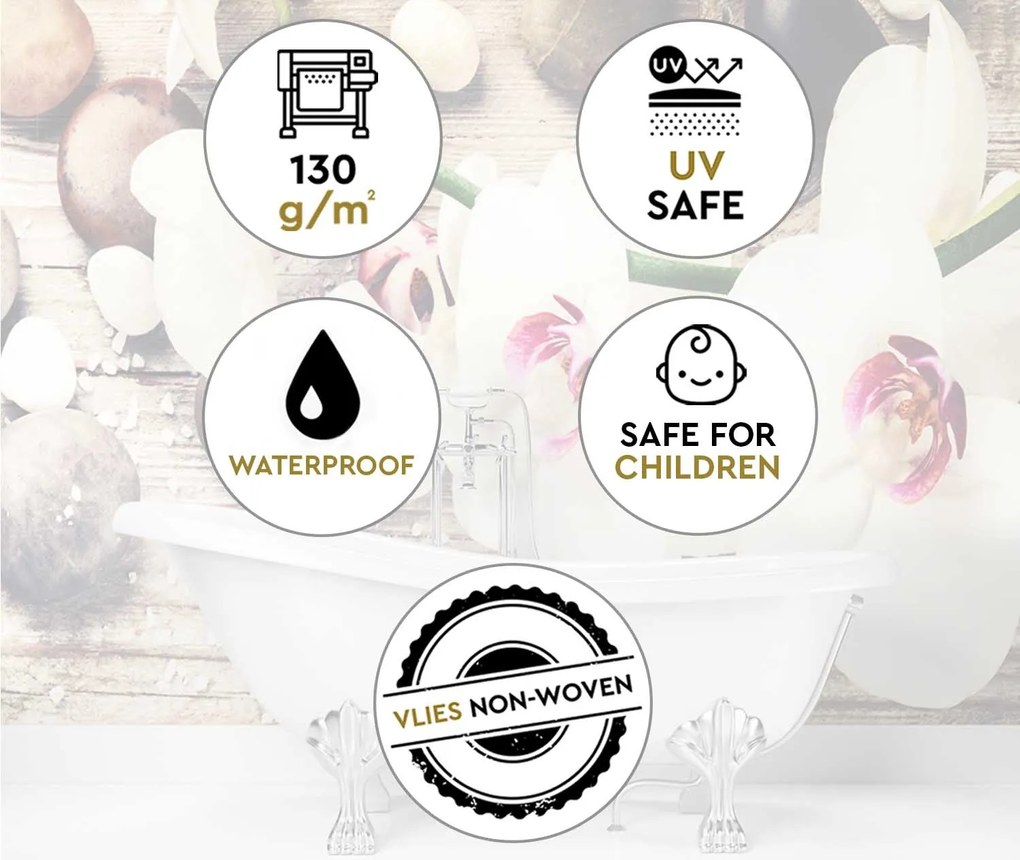 Gario Fotótapéta Színes zen orchideák Anyag: Vlies, Méret: 350 x 245 cm