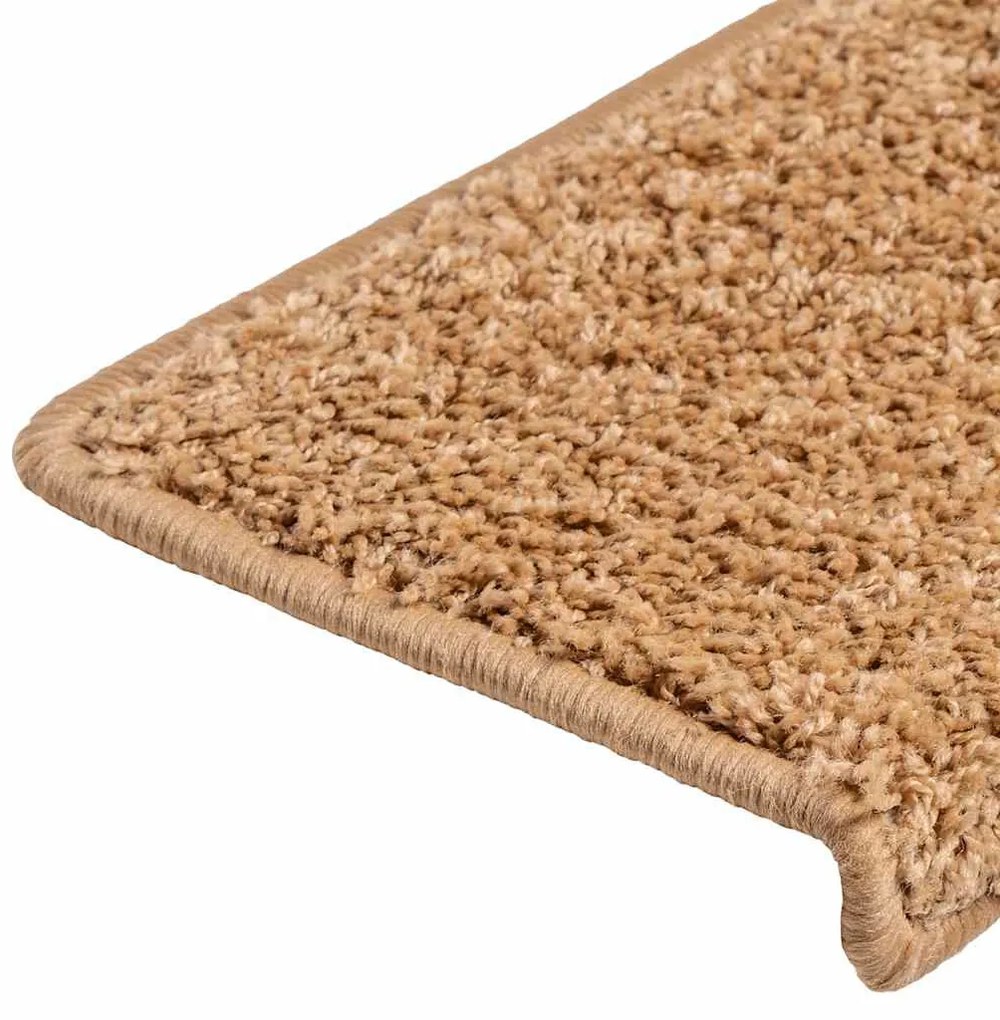 20 db lépcsőszőnyeg, 65 x 21 x 4 cm, bézs, téglalap alakú széllel