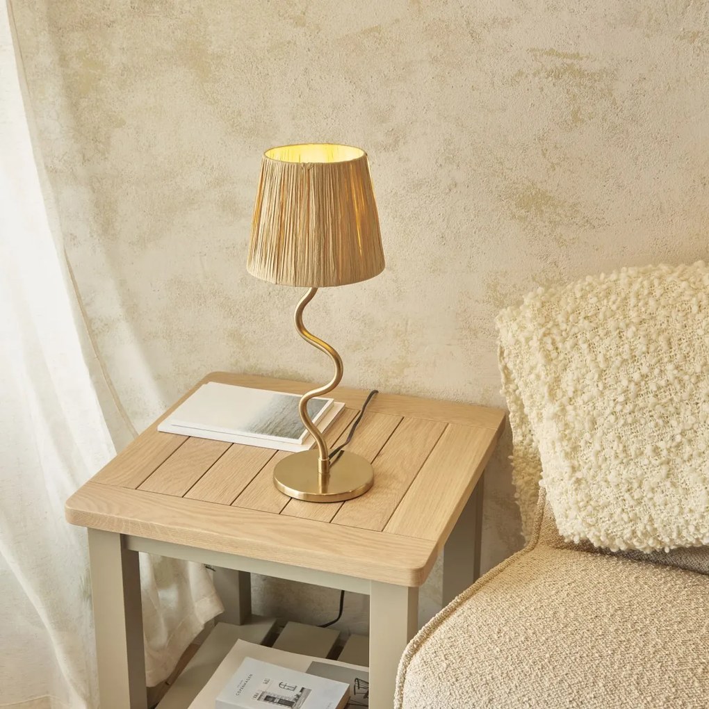 Endon glamour modern asztali lámpa wriggle antik sárgaréz end114225