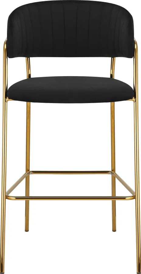 Design bárszék, fekete Velvet szövet/gold króm arany, DASMIN TYP 2