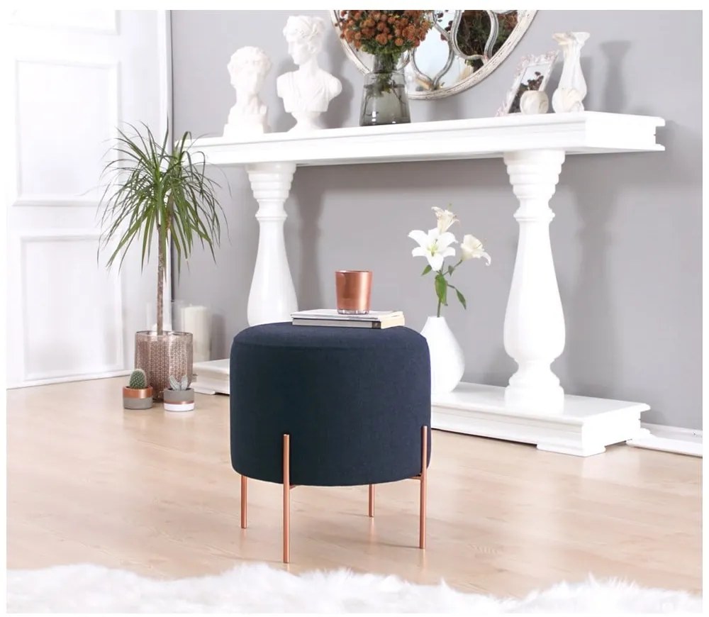 Sötétkék puff Copper – Artie