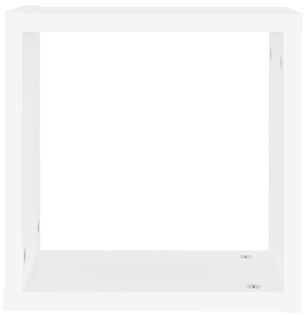 4 db fehér fali kockapolc 30 x 15 x 30 cm