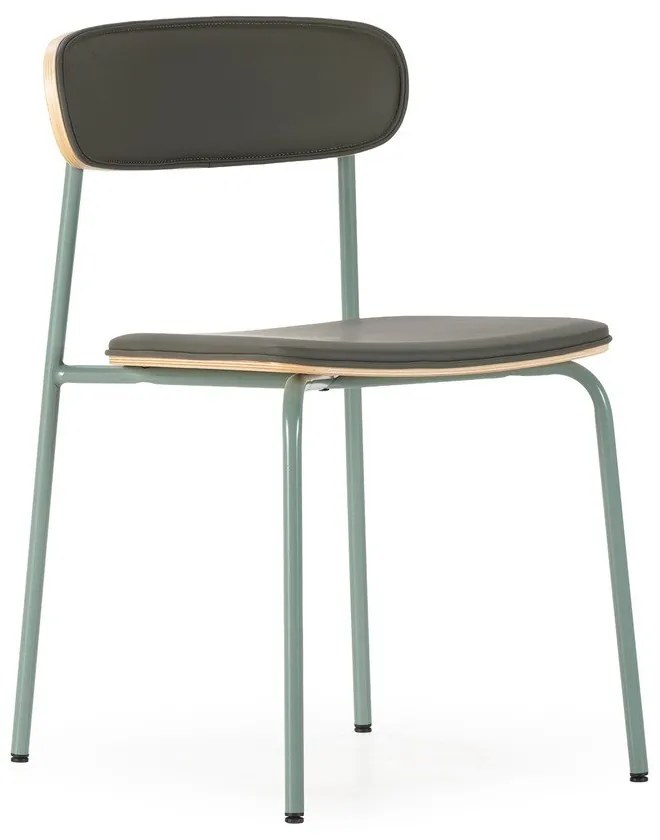 Sötétzöld kárpitozott rakásolható étkezőszék szett 2 db-os Saula – Marckeric