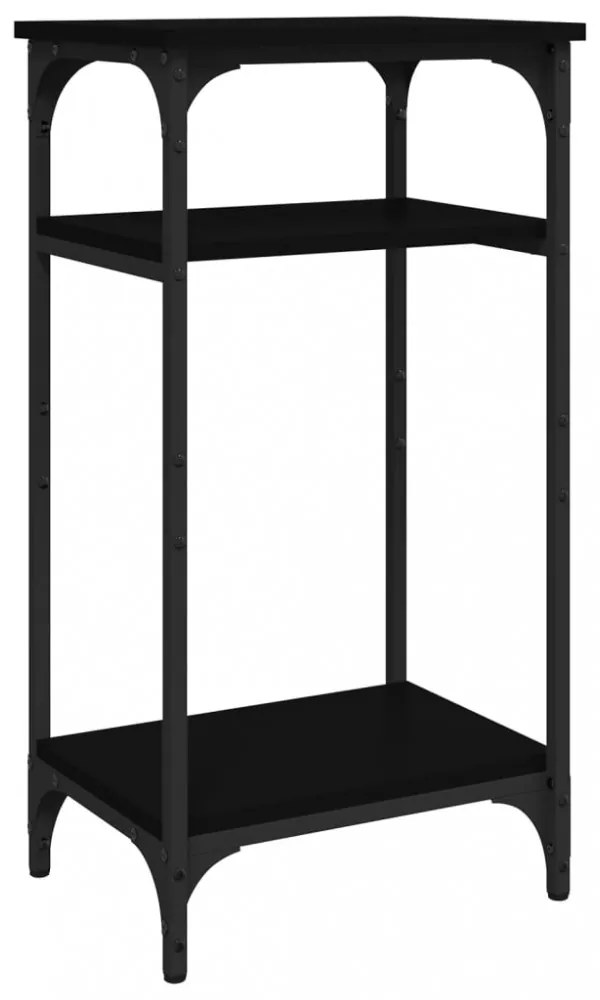fekete színű szerelt fa kisasztal 40 x 30 x 75 cm
