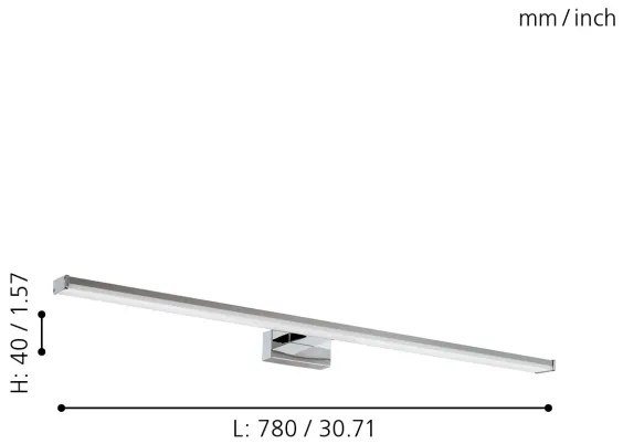 Eglo 96066 - LED Fürdőszobai lámpa PANDELLA LED/14W/230V IP44