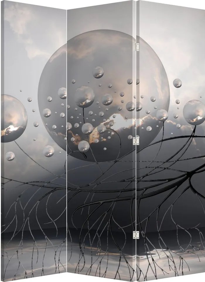 Paraván - Absztrakt gömbök (126x170 cm)