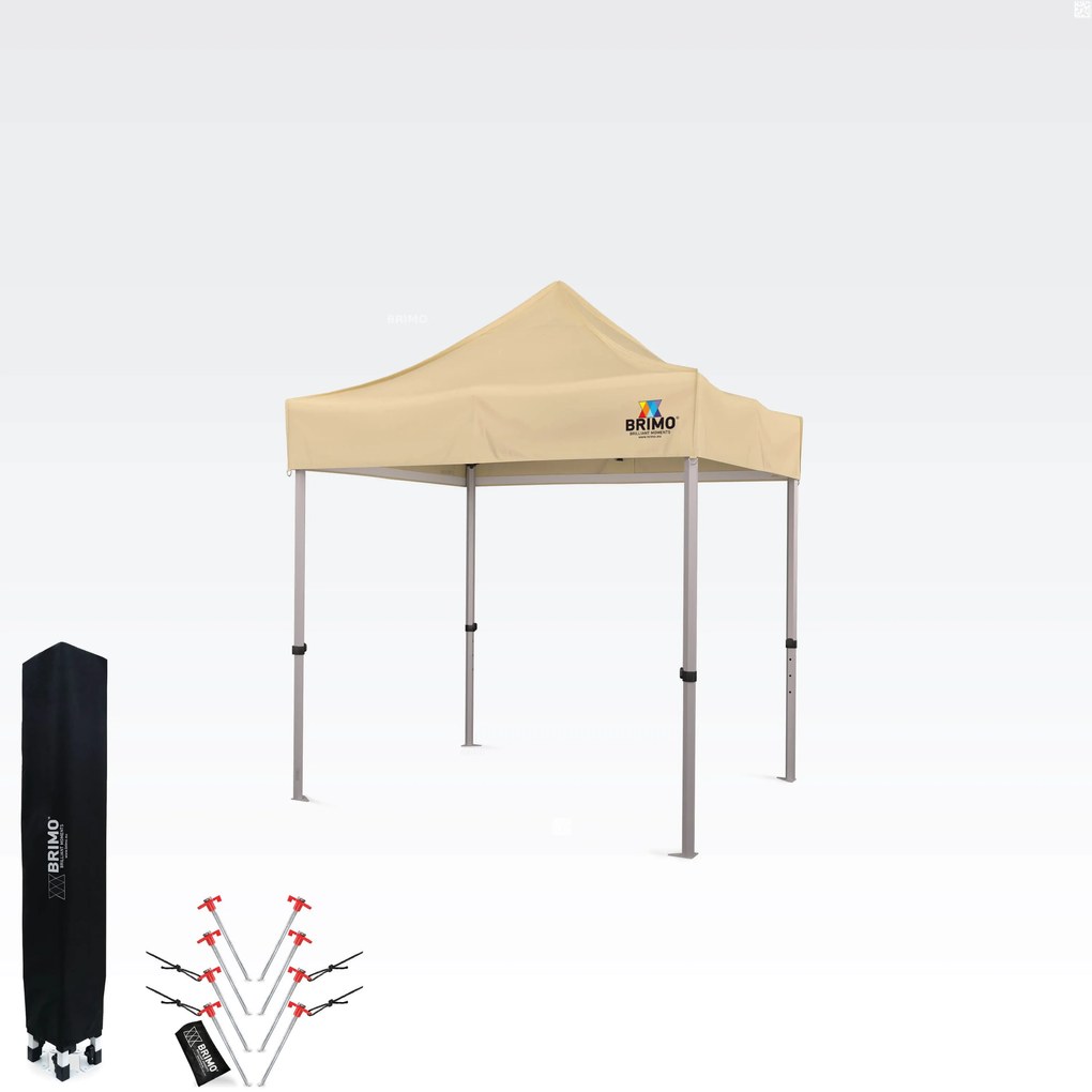 Összecsukható alumínium értékesítési pavilon falak nélkül | BRIMO Exclusive Alu 2x2m - falak nélkül - Bézs