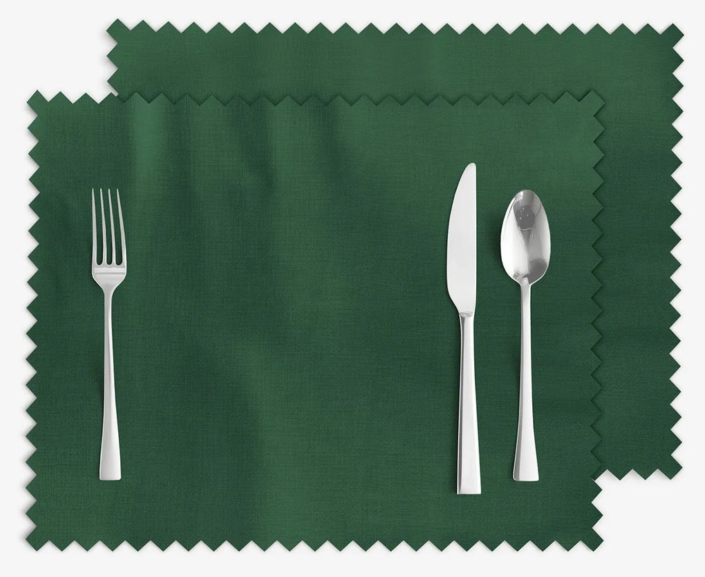 Goldea viaszosvászon reggeliző alátét - sötétzöld - 2db 30 x 40 cm