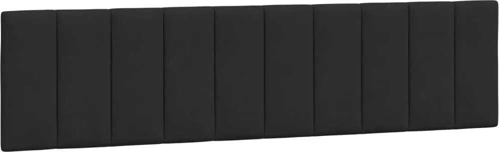 fekete bársony fejtámla párna Hanko 200 cm
