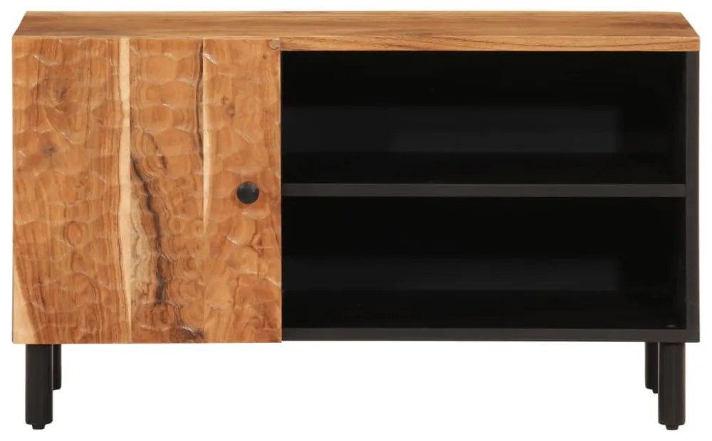 tömör akácfa TV-szekrény 80x33x46 cm