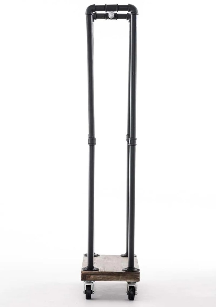 Forks gördíthető fatároló, fekete színben (30x60x150 cm)
