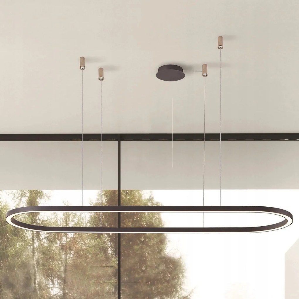 Mennyezeti lámpa ellipszis alakú hosszú lógó vezetékek a konyhába Elena Led