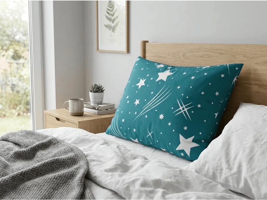 Polipamut párnahuzat NIGHT SKY POLY 50x70 cm, türkiz