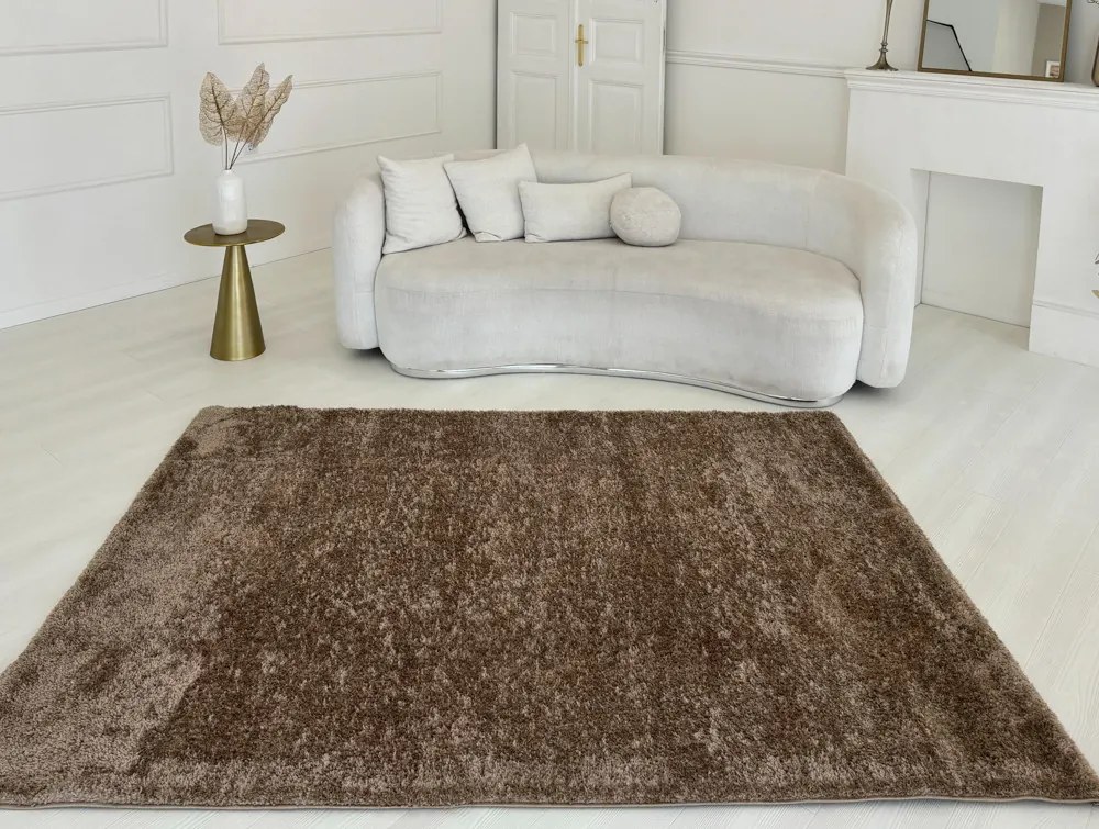 Marinca 5980 sötétbézs shaggy szőnyeg 60x220 cm