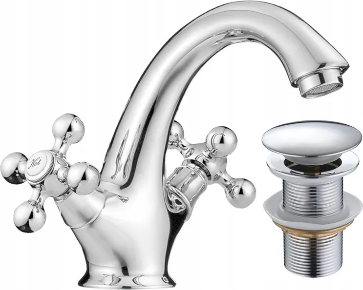 Retro Álló Mosdó Csaptelep Vízcsap