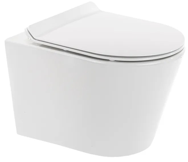 Ride fali, rimless WC