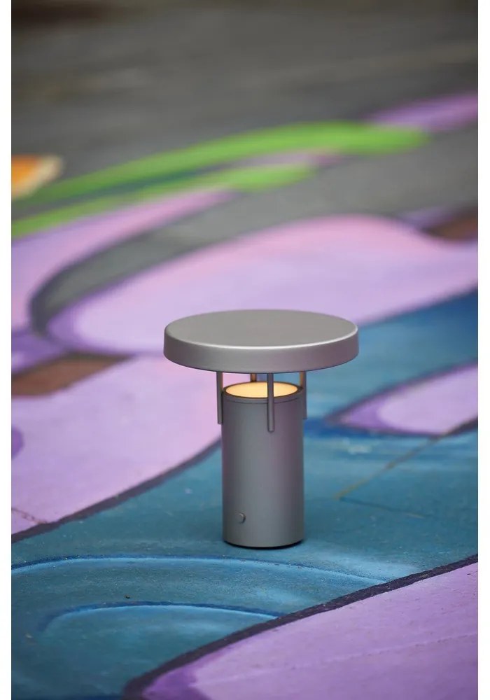 Világosszürke LED dimmelhető asztali lámpa (magasság 20 cm) BringMe – Hübsch