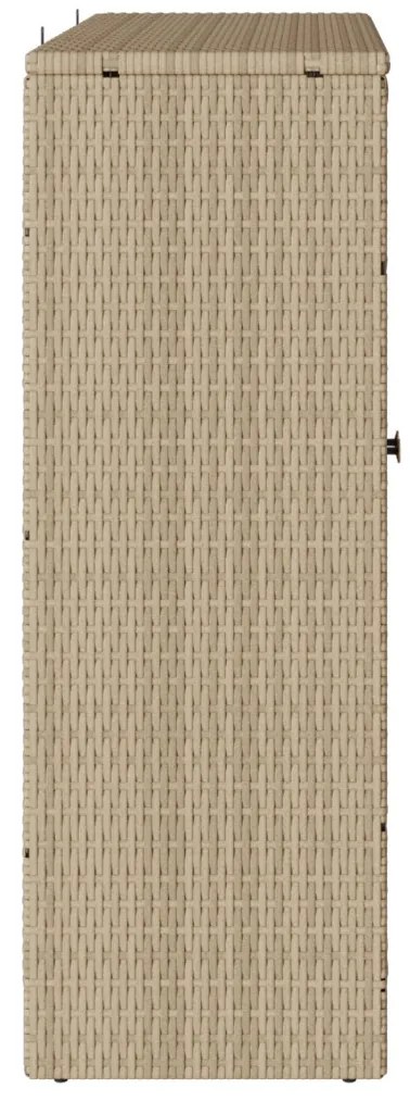 Tárolószekrény Bézs 100x36x102 cm Rattan