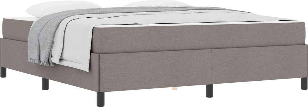 vidaXL Boxrugós ágy Tópszínű 180 x 200 cm szövet