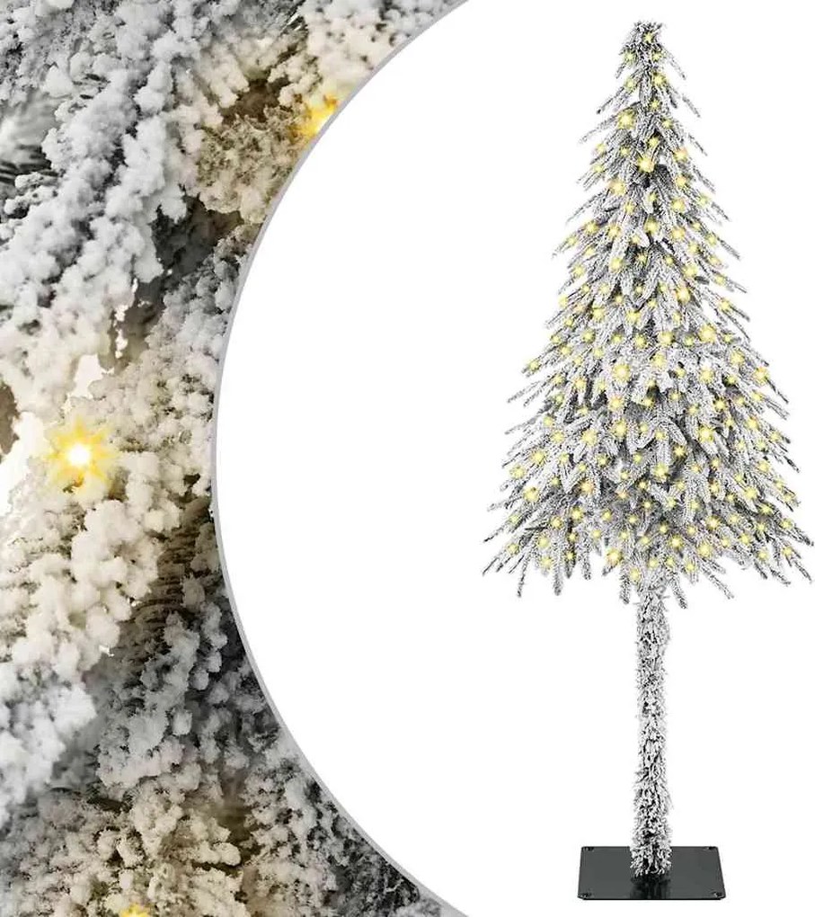 vidaXL Karácsonyfa 300 LED-del állvánnyal Fehér 210 cm PE és Acél