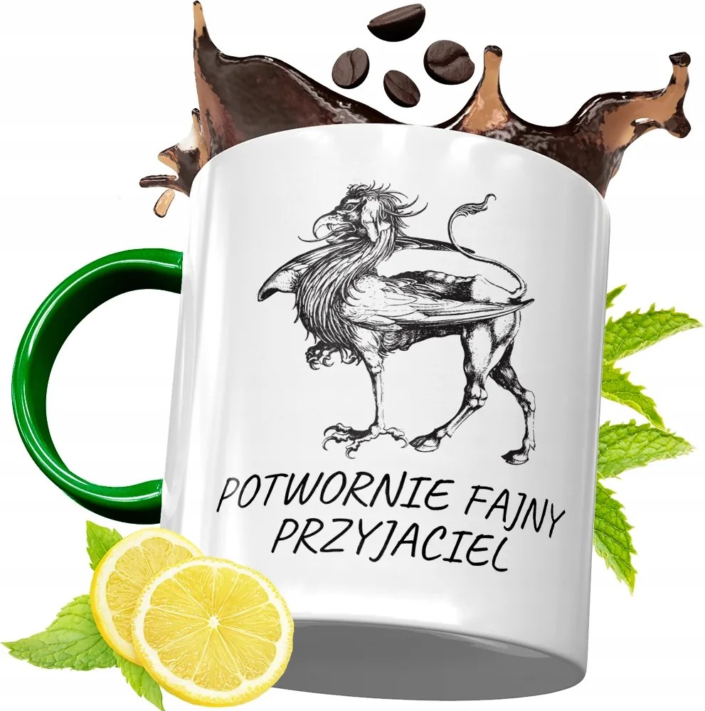 Zöld Bögre Barátnak Születésnapi Ajándék Nyomtatott Fotóval