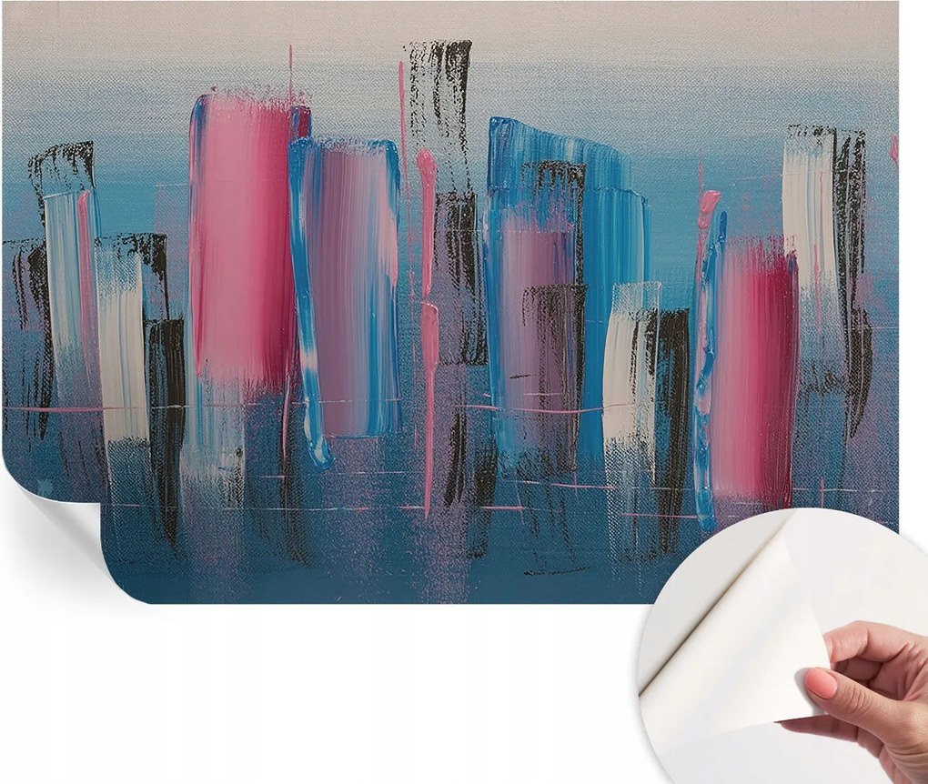 Öntapadós fali fotótapéta Hálószobába Absztrakt csíkok 104x70 cm