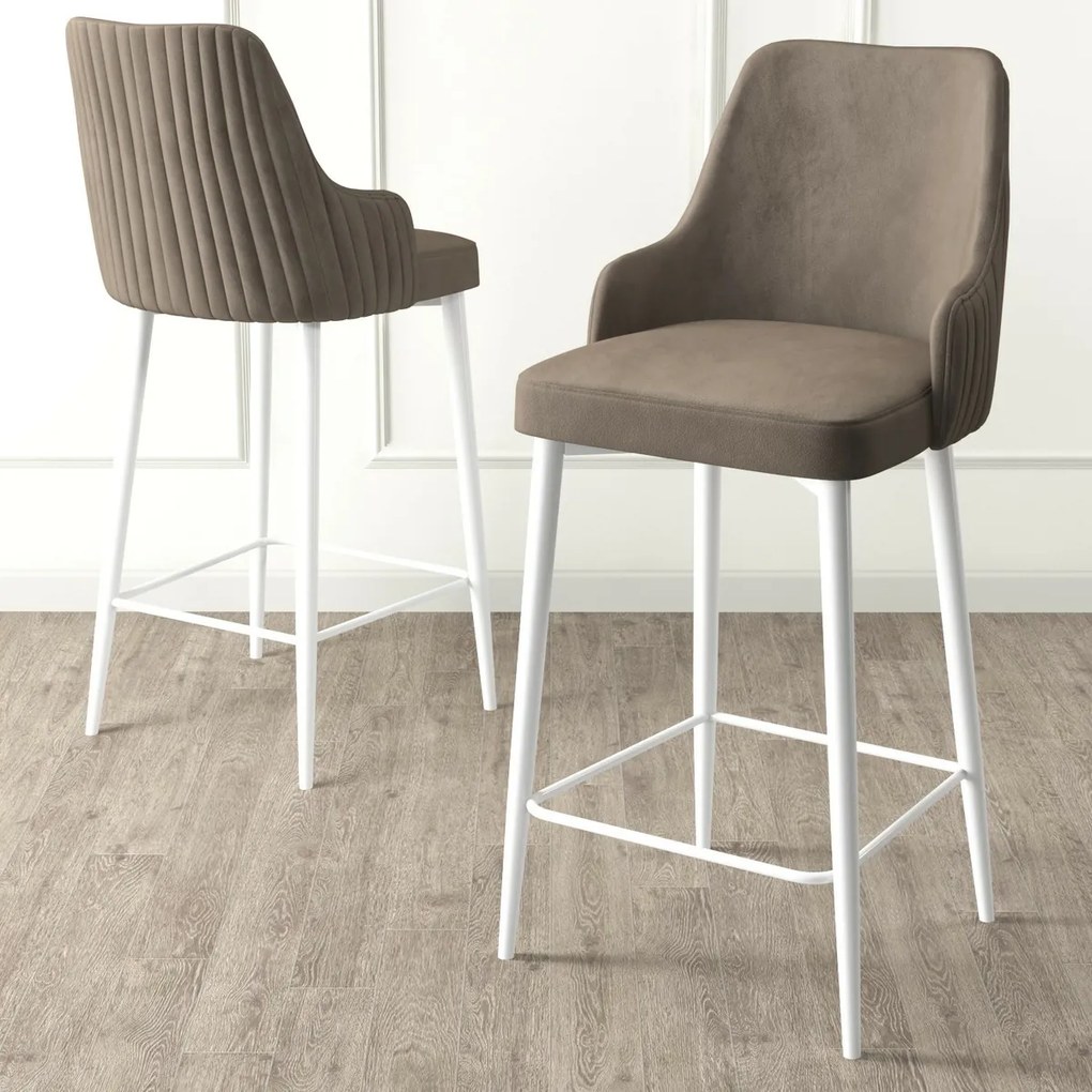 Enox Cappuccino és White bárszék szett, 2 db, 2 db