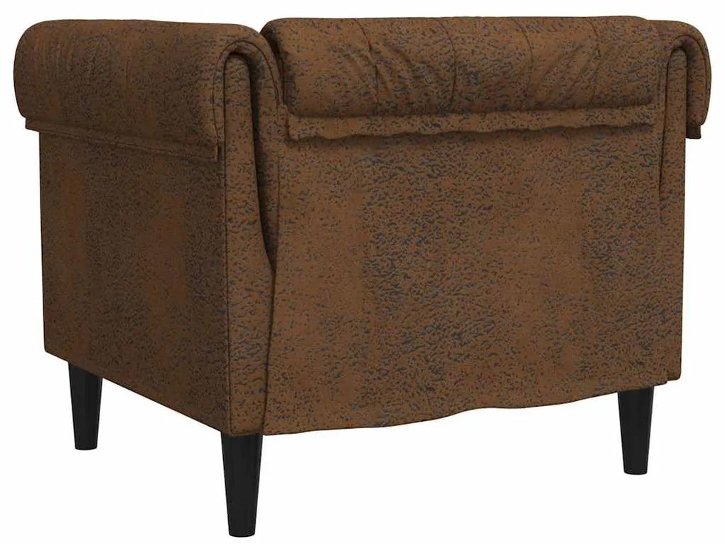 Chesterfield Kanapé Szék Argyle Barna 78.5 x 74.5 x 74.5 cm