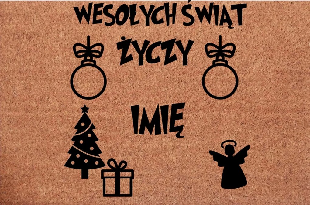 Lábtörlő A Bejárati Ajtó Alá Karácsonyi Jókívánságokkal Személyre Szabva