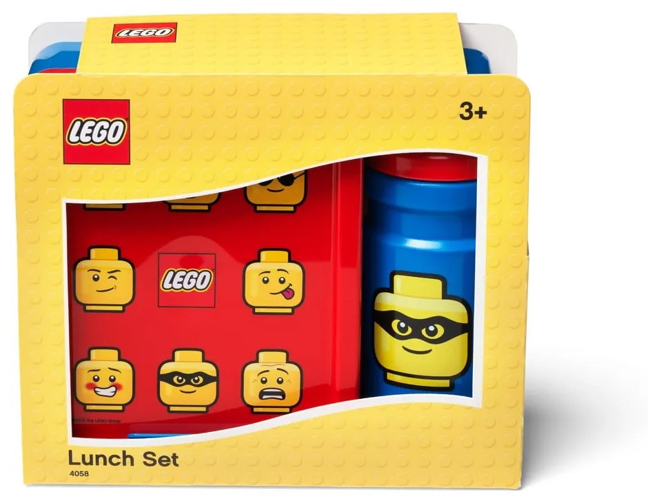 Iconic piros-kék uzsonnásdoboz és kulacs szett - LEGO®