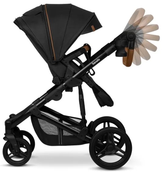 Lionelo - 2 az 1-ben kombinált babakocsi MARI TOUR Fekete ónix