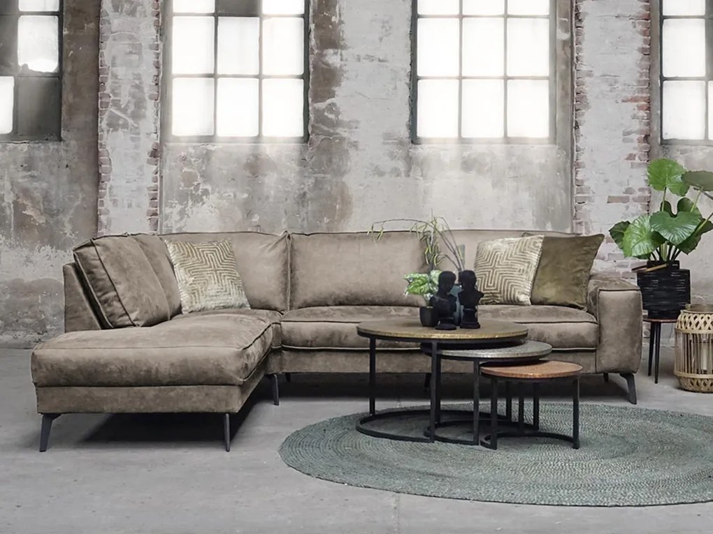 MICA világosbarna sarok ülőgarnitúra Változat: Bal sarok