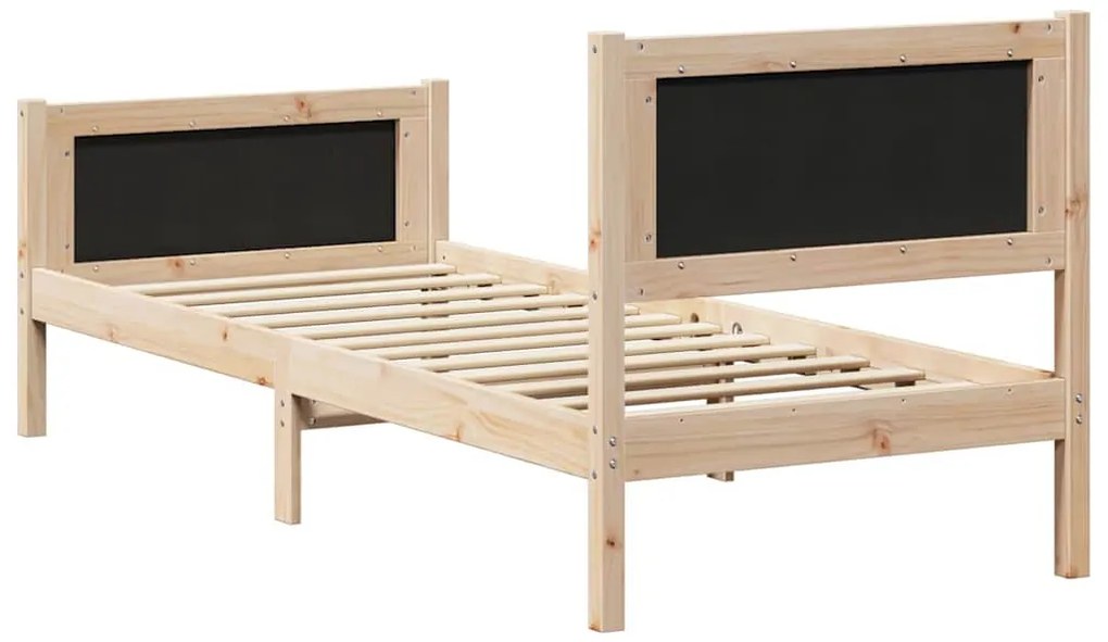 Ágykeret fejtámlával Tópszínű 75 x 190 cm Tömör fenyőfa