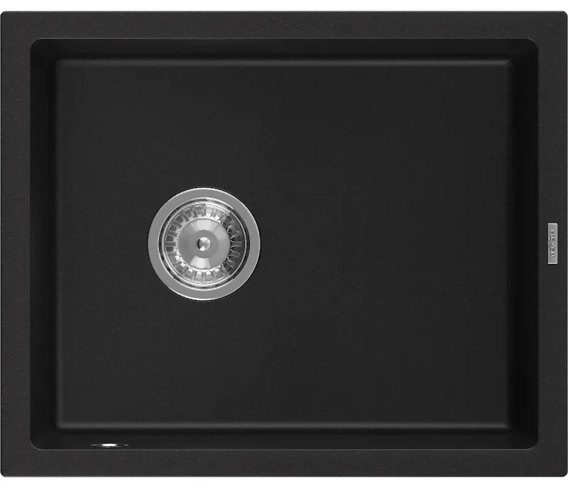 Mexen Pedro - gránit mosogató 56,0x46,0 cm, 1 kamrás, fekete, 6508561000-77