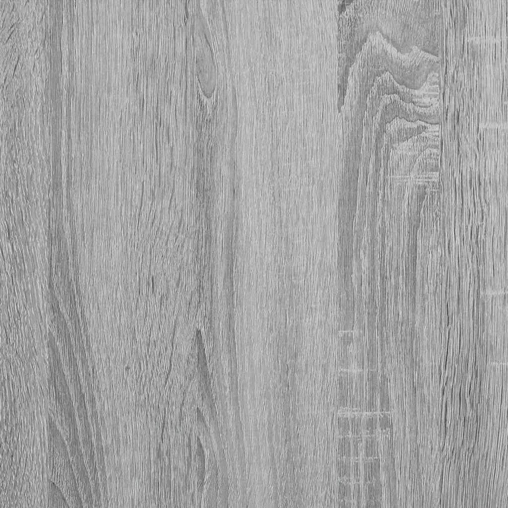 szürke sonoma színű kisasztal polccal 25,5 x 27 x 60 cm