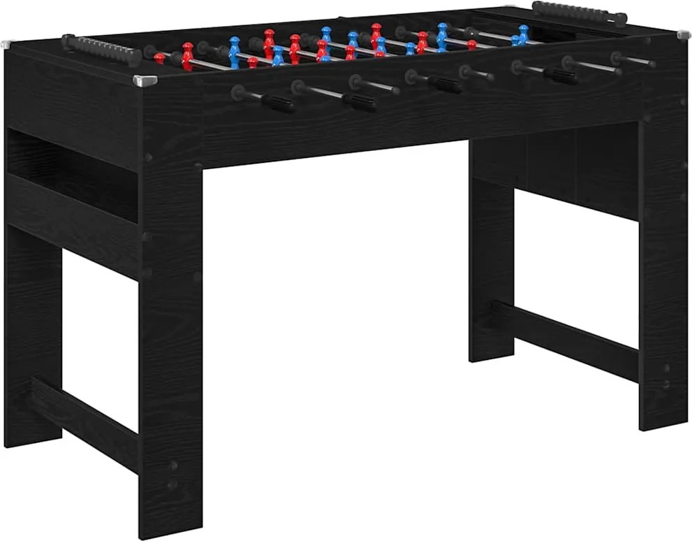 vidaXL Foci Asztal Fekete Tölgy 125 x 60,5 x 80 cm Faanyag