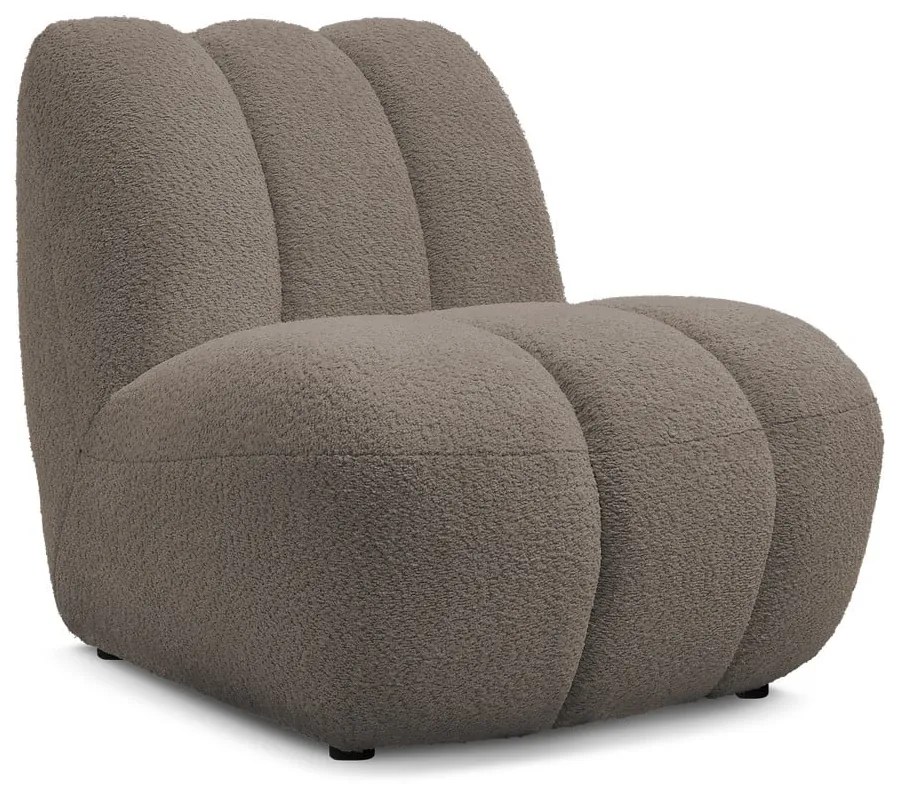 Szürkésbarna buklé fotel Janissaire – Bobochic Paris