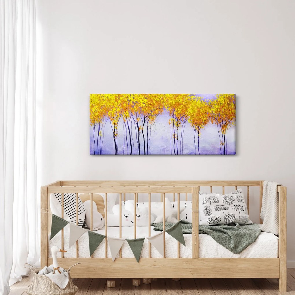 Sárga fák képe (120x50 cm)