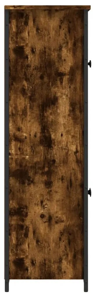füstös tölgy színű szerelt fa magasszekrény 62 x 32 x 106,5 cm